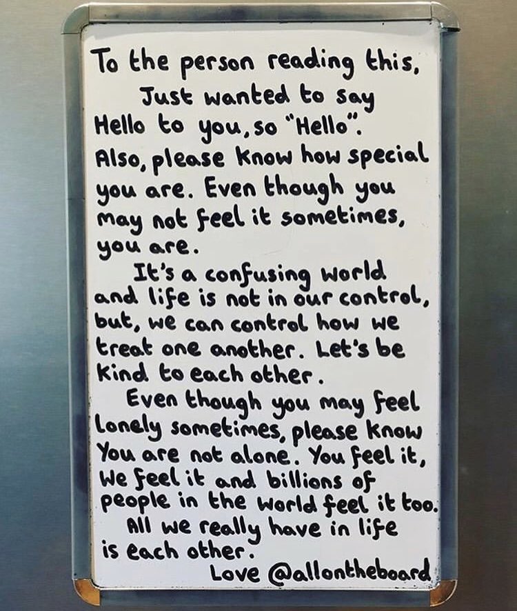 allontheboard's tweet image. To the Person reading this....
Love @allontheboard 

#tothepersonreadingthis #hello  #pleaseknow #youarespecial #youareenough #love #allontheboard