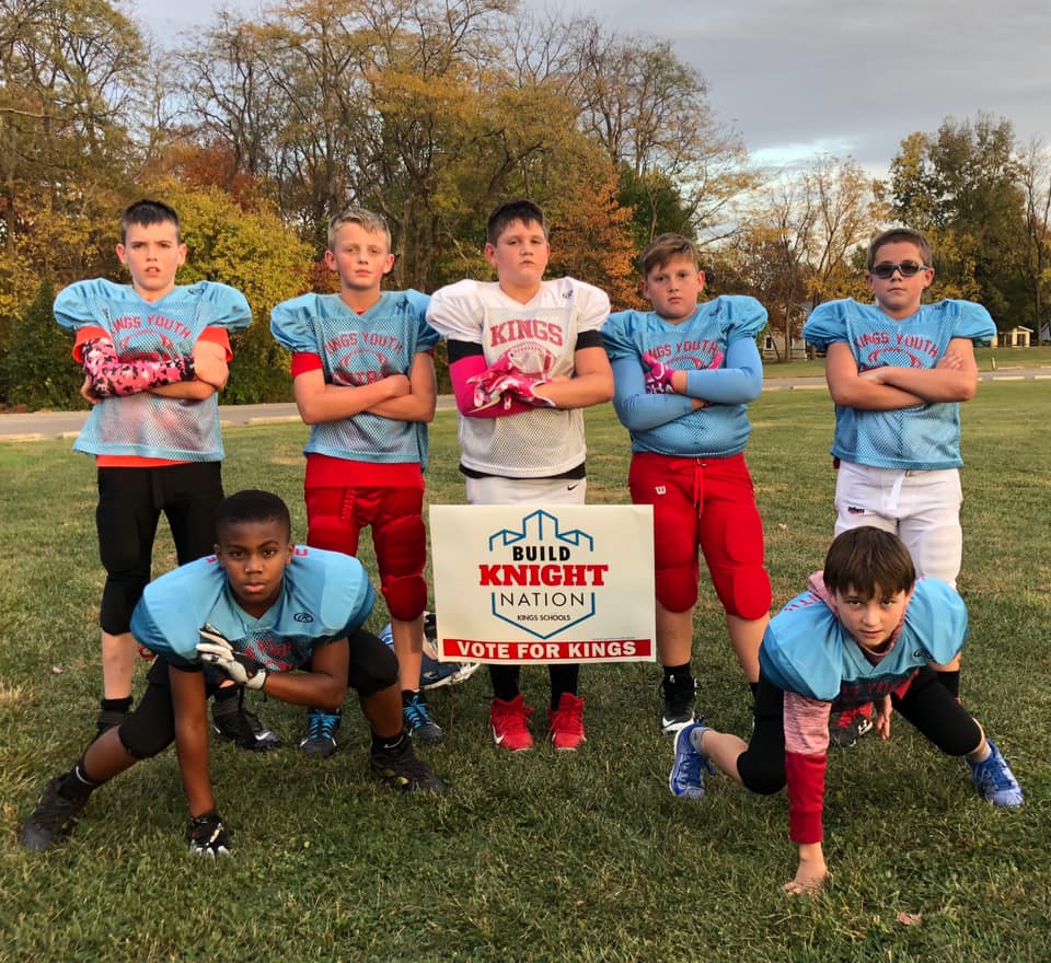 Shout out to our 4th grade Knights defending our Build Knight Nation sign!

Did you know we’ve had signs disappear from their intended area? Message, or text if you need a new sign!! #VoteForKings