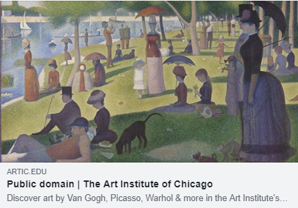 PrintStuffUSA's tweet photo. It's an #art lovers dream come true. The art institute of Chicago has opened its vault of 52k pieces of art that is digitally available. The art is in the public domain meaning anyone can modify it or use them in anyway they want. Might we recommend creating #Shirts? https://t.co/aBaWKQfMzN