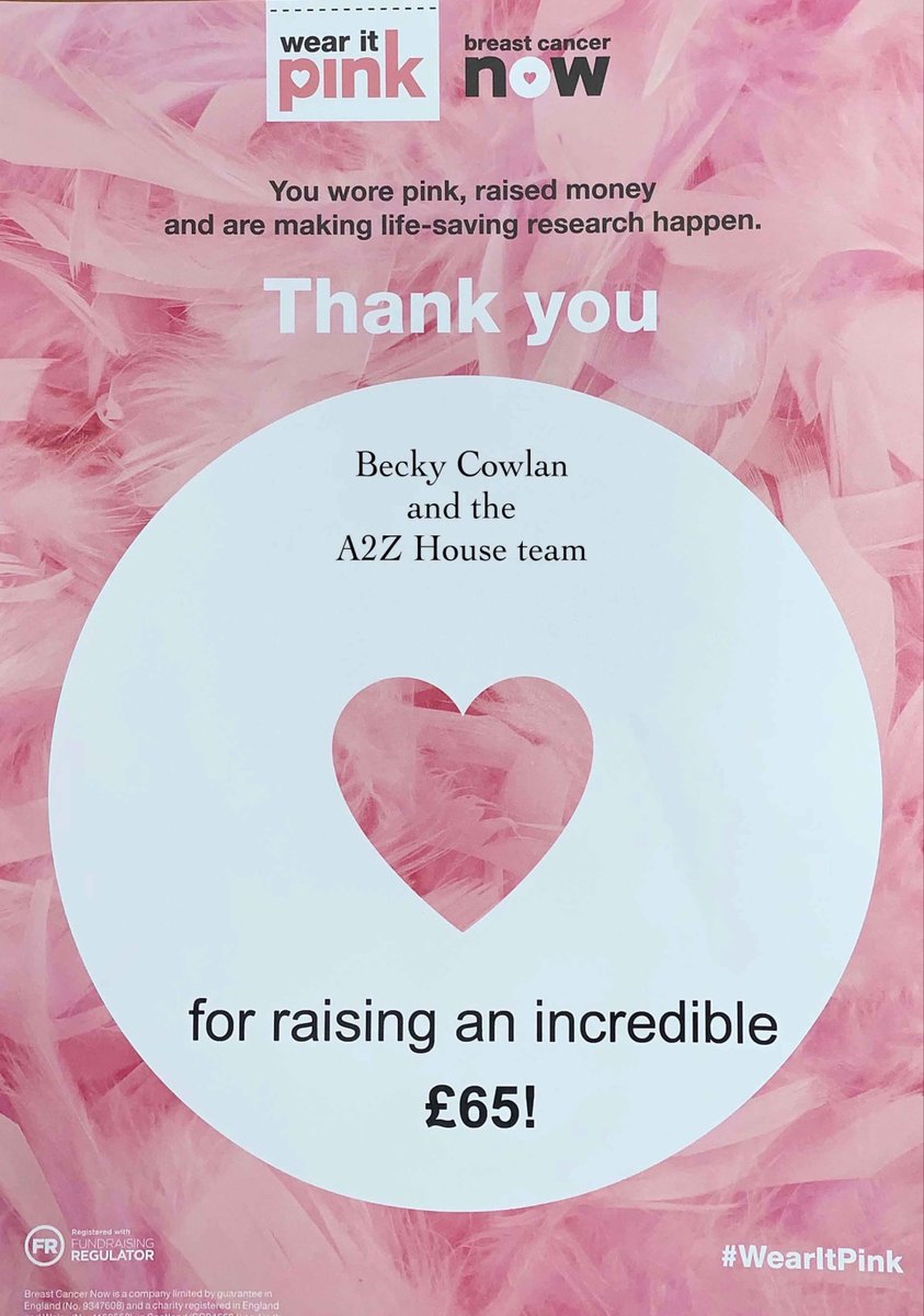 Woohoo! The #A2zhouse charity cake sale went down a storm and we managed to raise an incredible £65 🧁 #gozoho Massive thank you to everyone who stopped by and picked up a sweet treat and wore pink to show their support.