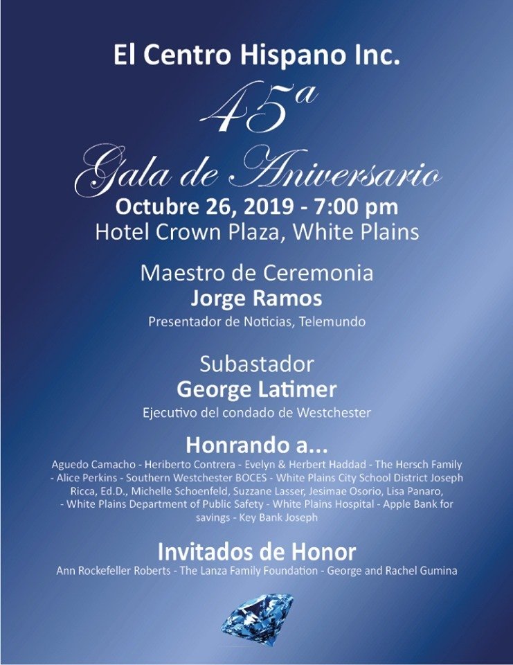 KaffuryMagazine's tweet photo. Disfruta de la 45va. #Gala de #Aniversario del #CentroHispano este #sabado 26 de #Octubre
@KaffuryMagazine
#comunidadlatina #westchesterny #hispanos #latinos https://t.co/ZfnsGZBIcE