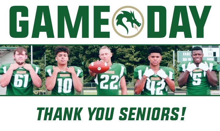 Last Friday Night Lights for our  S E N I O R S  at Lakeside Stadium. Tonight we celebrate them! 
Kickoff at 7:00 vs Orange 🏈
#SeniorNight #godragons