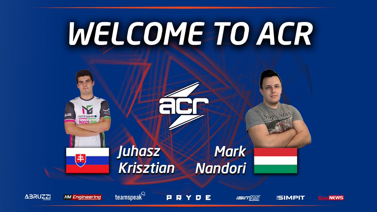 Team_ACR's tweet image. ✍️Welcome Márk Nandori &amp;amp; Juhász Krisztián 🤜🤛

The @raceroom duo join us from @NiceGamingHU, we are excited to be working with these monsters 💪

#esport #Simracing #RaceRoom