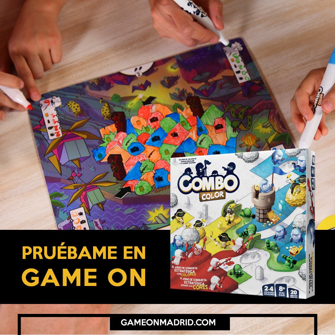 GAMEONMadrid's tweet photo. Con #ComboColor, conquista territorios a través de los colores. Recorre un universo mágico con 36 aventuras alucinantes para alzarte como vencedor.
¡Aprende a jugar en #GameOnMadrid2019 @asmodee_spain
🎟 Entradas 🎟 https://t.co/CPiwUhggOE https://t.co/axWBYbtT9F