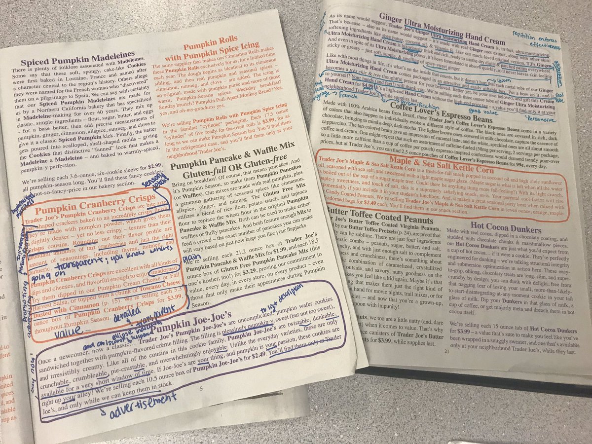Pumpkin spice &amp; everything nice in LA today! Using the @ traderjoes Fearless Flyer as an exemplar of rich figurative language and stellar vocabulary. #106learns <a href="/MrsHughes106/">Mrs. Hughes</a> @MrsCagle106