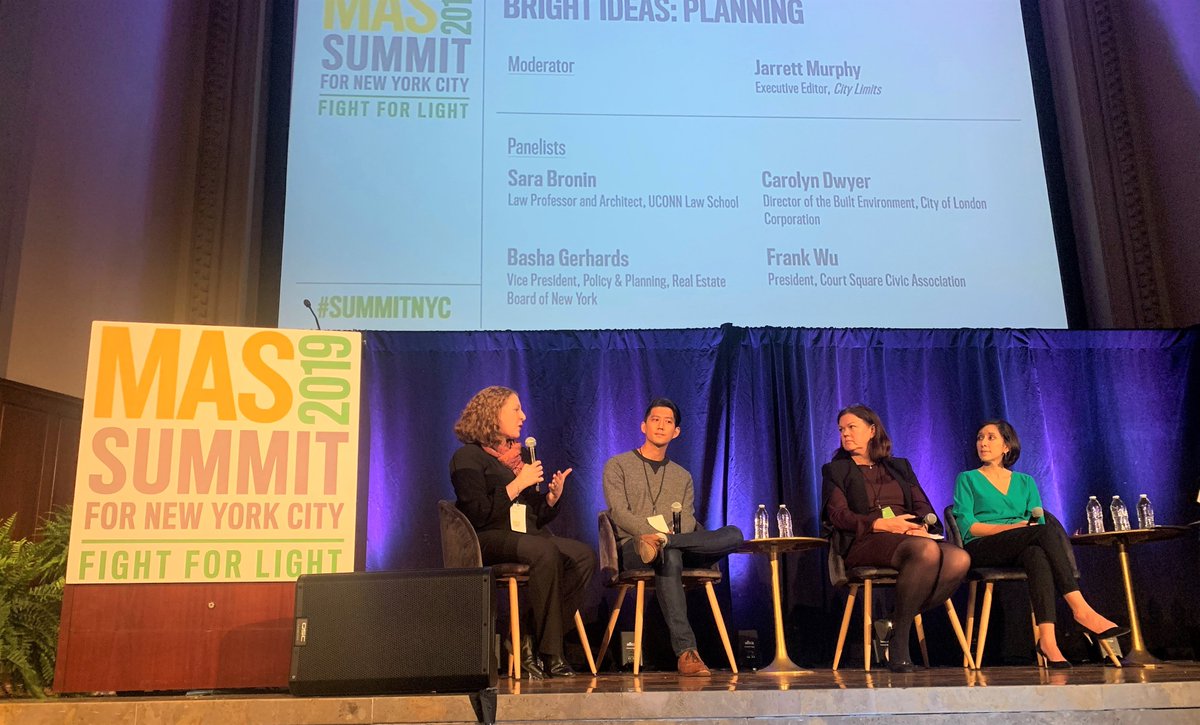 REBNY's tweet photo. One of Basha’s key insights: A widely accepted goal in the city is to have more people within walking distance of a park. That requires both new park construction and new housing construction. #SummitNYC @MASNYC https://t.co/hQxbEJ2MO8