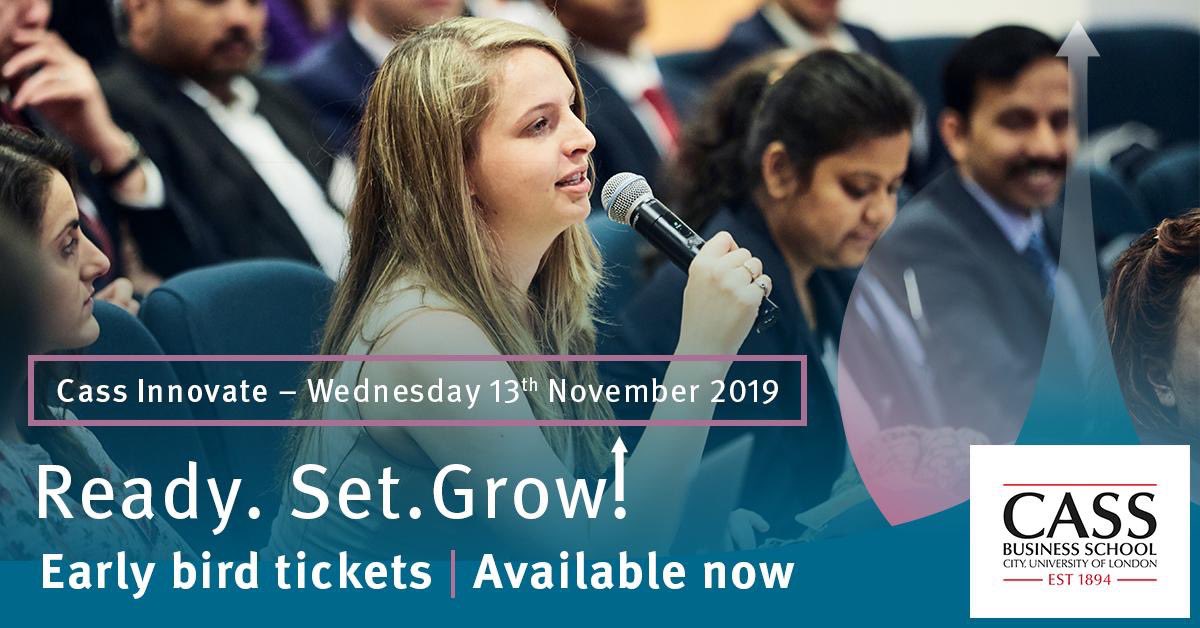 aurorehochard's tweet photo. Less than 3 weeks until #CassInnovate- our annual #entrepreneurship conference @cassbusiness exploring trends, challenges and opportunities of scaling up a business.
Early Bird tickets available (until 31st Oct!): https://t.co/HbvTb4nuFp https://t.co/TLi3tkF2fS