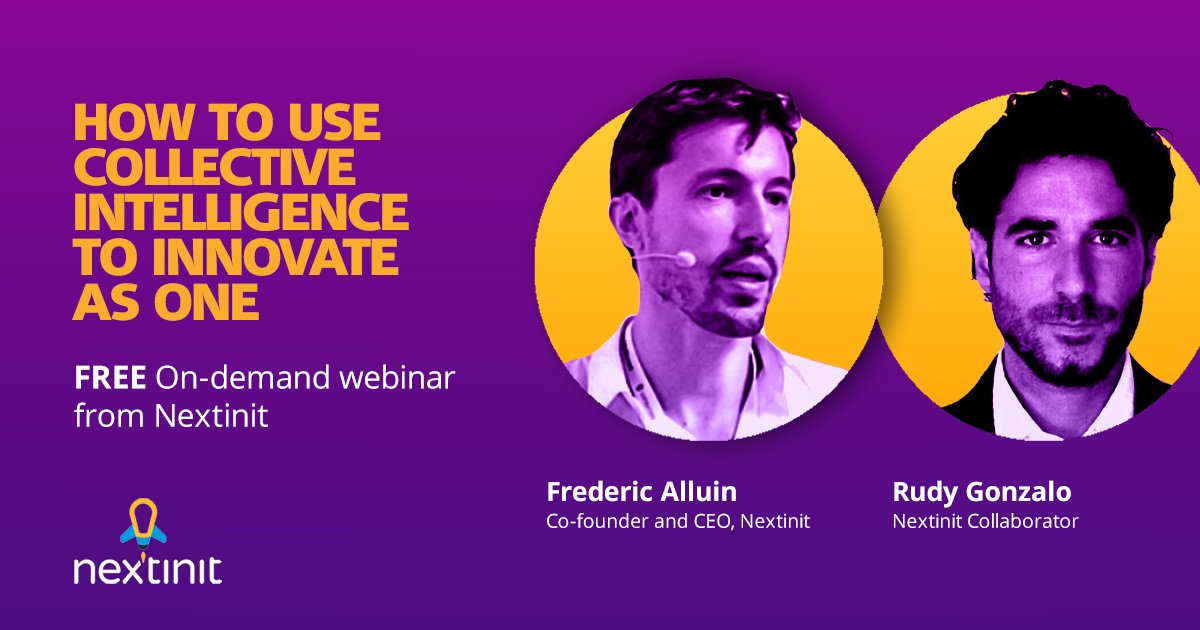 Nextinit's tweet photo. Collaboration helps business to innovate, solve problems, and reach new heights of success. Watch our FREE on-demand webinar to learn how collective intelligence can help you: https://t.co/y2yn2IDFUI  #CollectiveIntelligence #Webinar #Innovation #IdeaGeneration https://t.co/gZGbHmgtFB
