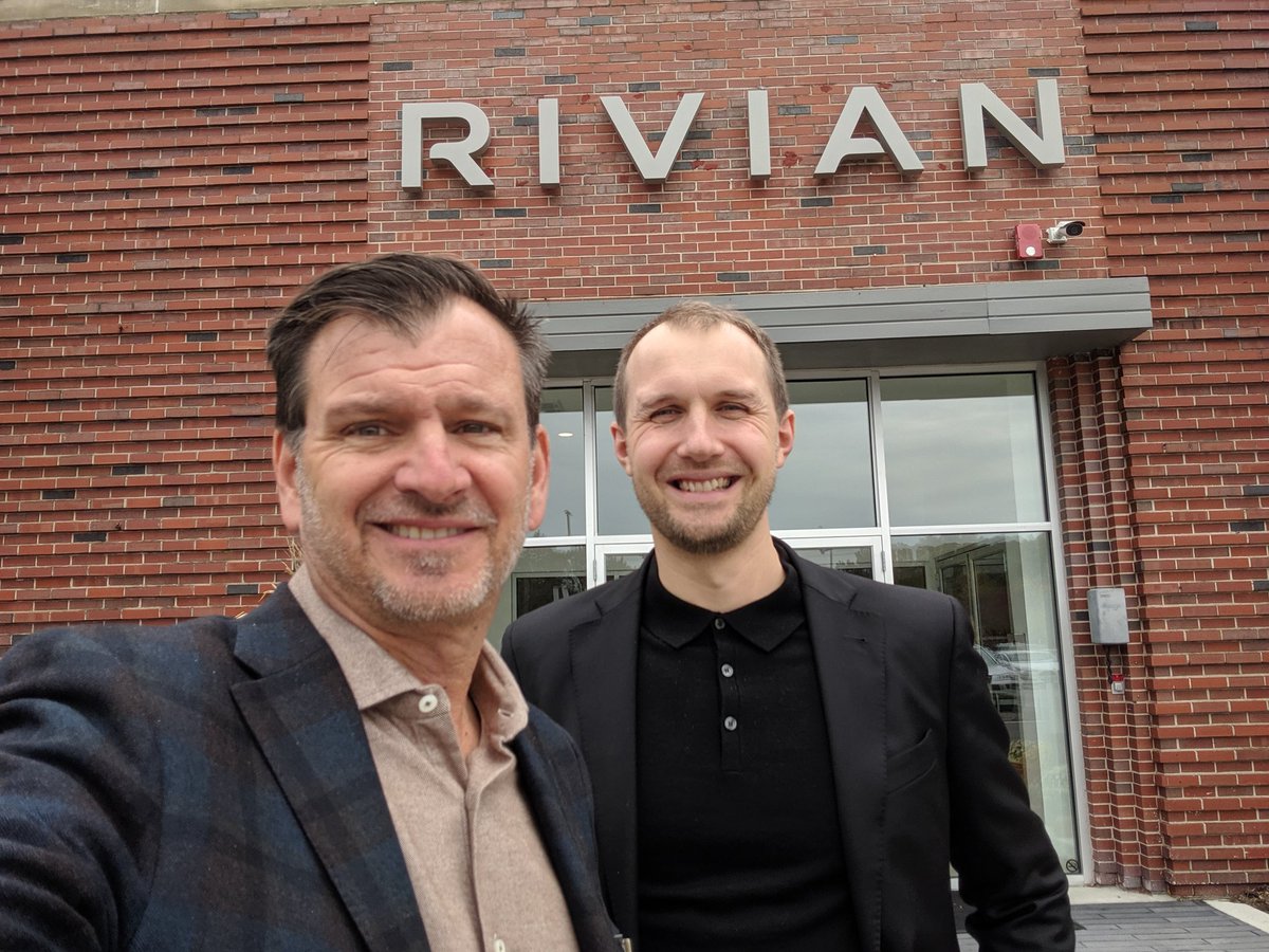 Great day <a href="/Rivian/">Rivian</a> with @gianavignone.  These guys are going to enable a whole new adventure. Thanks <a href="/RJScaringe/">RJ Scaringe</a>