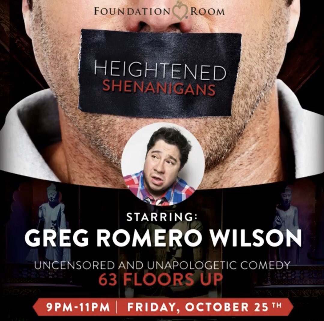 MrDirtyComedy's tweet photo. TONIGHT 9:00pm @FRLasVegas #HeightenedShenanigans #Comedy #63FloorsUp #Uncensored #LasVegas Our #Headliner is the #Hilarious @thegregwilson @gabelopezcomedy #FOMO https://t.co/KxtzT2w3ci