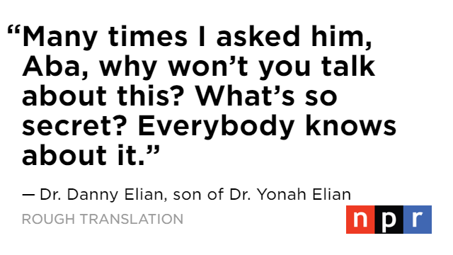 .@IsraelStory is airing one of our episodes! It’s about the man who sedated Adolf Eichmann, and why he wanted his role kept a secret. Reported back in May by @danielestrin. http://bit.ly/IS_The_Needle