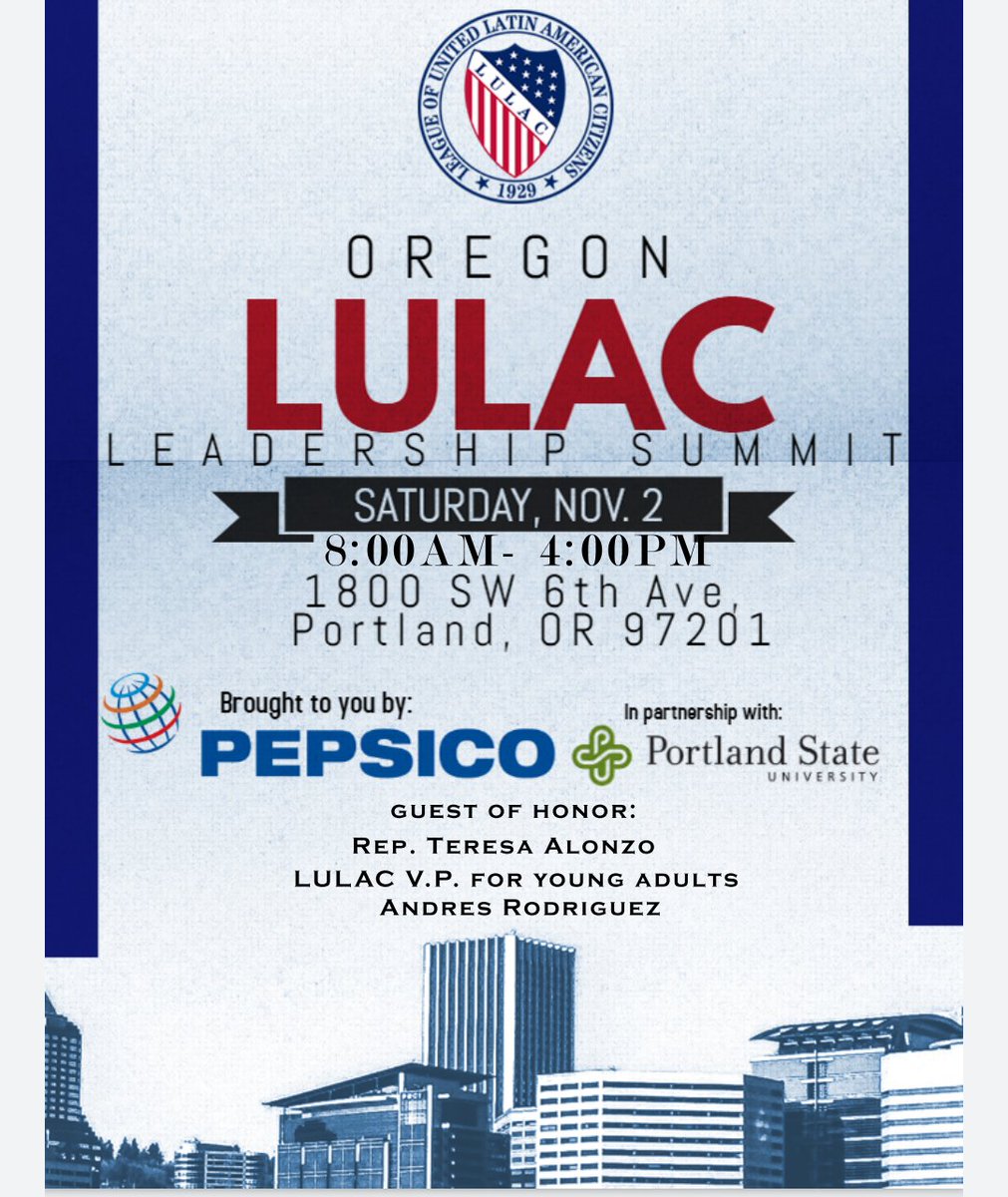 LULACSWWA's tweet photo. Register for Nov 2 leadership conference at PSU ! https://t.co/05MdGo8H1R https://t.co/mUFb7JH878