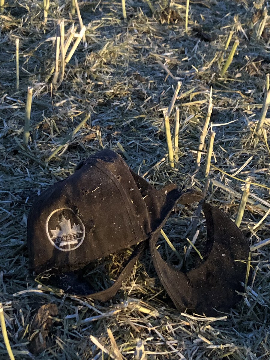 The ol farm hat got put in the last #harvest19 swath! ‘Hats off’ to our amazing farm crew and my wonderful family for getting this crop in the bin! Looking forward to squeezing in some curling with <a href="/TeamComfortCurl/">Team Comfort</a> between grain dryer batches! <a href="/DynastyCurling/">Dynasty Curling</a> I need a new hat!