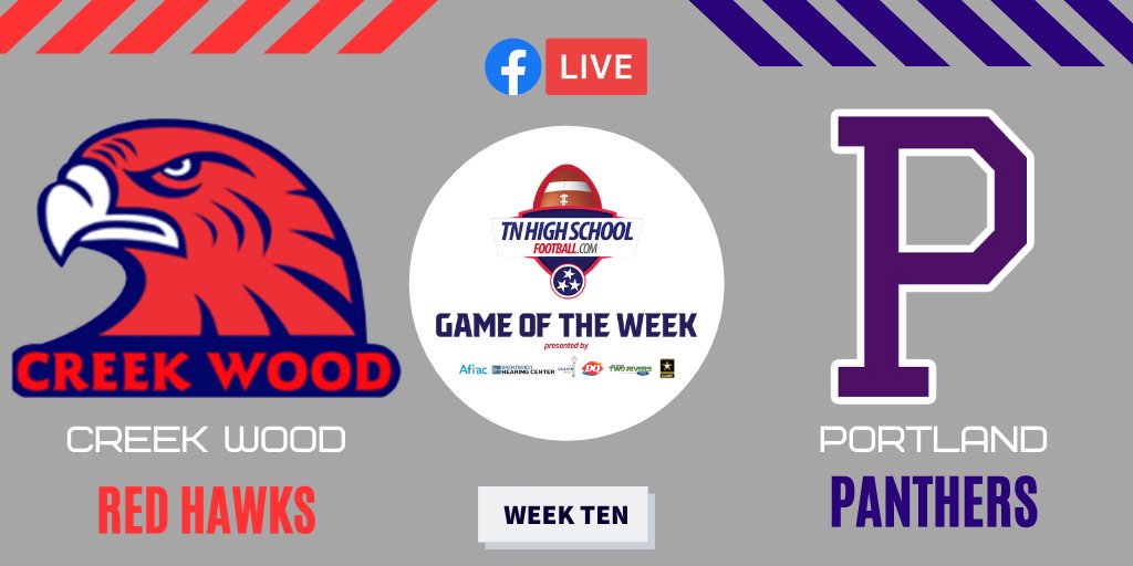 After a last-minute schedule change, we'll be streaming LIVE tonight from <a href="/Panther20Nation/">Panther Nation</a>.

The <a href="/tnhsfb/">TN High School Football</a> Game of the Week is <a href="/creekwoodhs/">Creek Wood HS</a> vs. <a href="/PHSroarFootball/">WE OVER me</a>.

Audio on <a href="/1045TheZone/">104-5 The Zone 📻</a>. Video at facebook.com/tnhsfootball