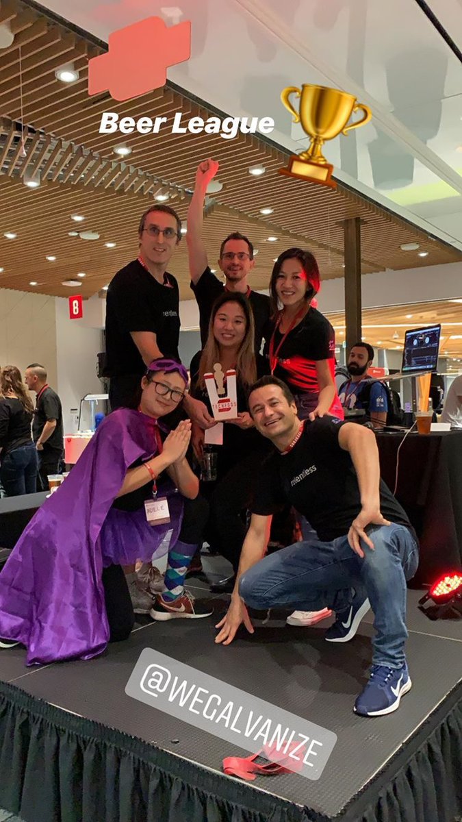 alexandermccate's tweet photo. Thanks @microsoftvan for organizing the #VanTechFoos 2019 event! We showed up with our revamped Foos team and finished first in the beer league! We definitely raised the bar for next year. The champs are aiming to try their luck in the competitive league. #foosball #wegalvanize https://t.co/uXPNeDfS1M
