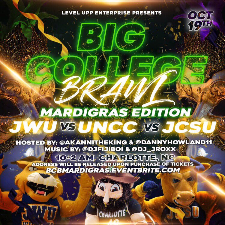 _osamaru's tweet image. #LevelUppEnt Going Crazy

Oct.31st  📍Raleigh  #FreakOrTreat919
FreakOrTreat919.Eventbrite.Com
#NCSU #NCCU #UNC

Nov.2nd   📍2-6   #CityOnSmash ⚡️
CityOnSmash.Eventbrite.Com 
#Faystate #UNCP #FTCC 

Nov.8th   📍CLT    #BCBMardigras 
BCBMardigras.Eventbrite.Com
#JWUcharlotte #UNCC #JCSU