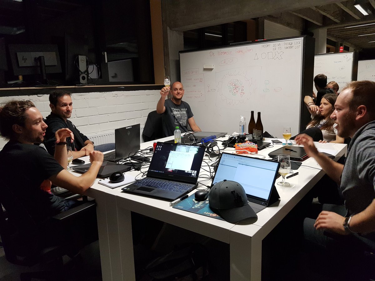 TheGoozah's tweet image. Finally an 2 day game jam again! Next to a lot of students, an 7 member team of teachers joined as well this time :) Let&apos;s have some fun! #warmstegamejam #dae #howest