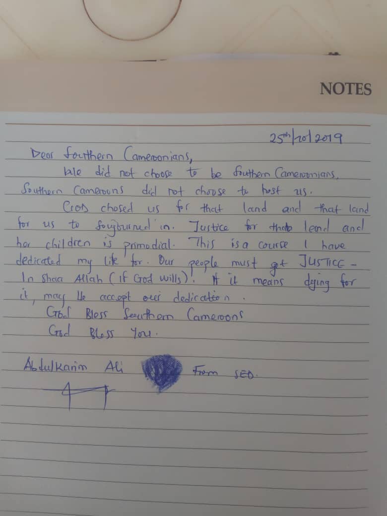 BeaNdifor's tweet photo. Even from d lion's den #CivilActivist &amp; #MuslimScholar #AbdulKarim encourages #SouthernCameroonians to stand up and defend what is theirs even if u must die in d process. #FreeAllArested #StopTheGenocide #FreedomForAmbazonia @UN 
@AsstSecStateAF @CohenOnAfrica https://t.co/gn7sv1W3z0