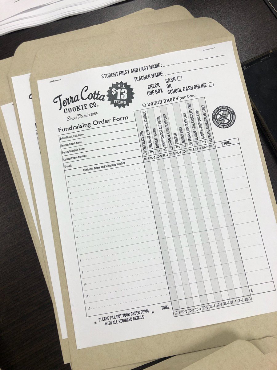 StAndreBessett's tweet photo. Look out for your child's Terra Cotta cookie fundraiser form! @Hawksat25 https://t.co/ZKphvf8GbA