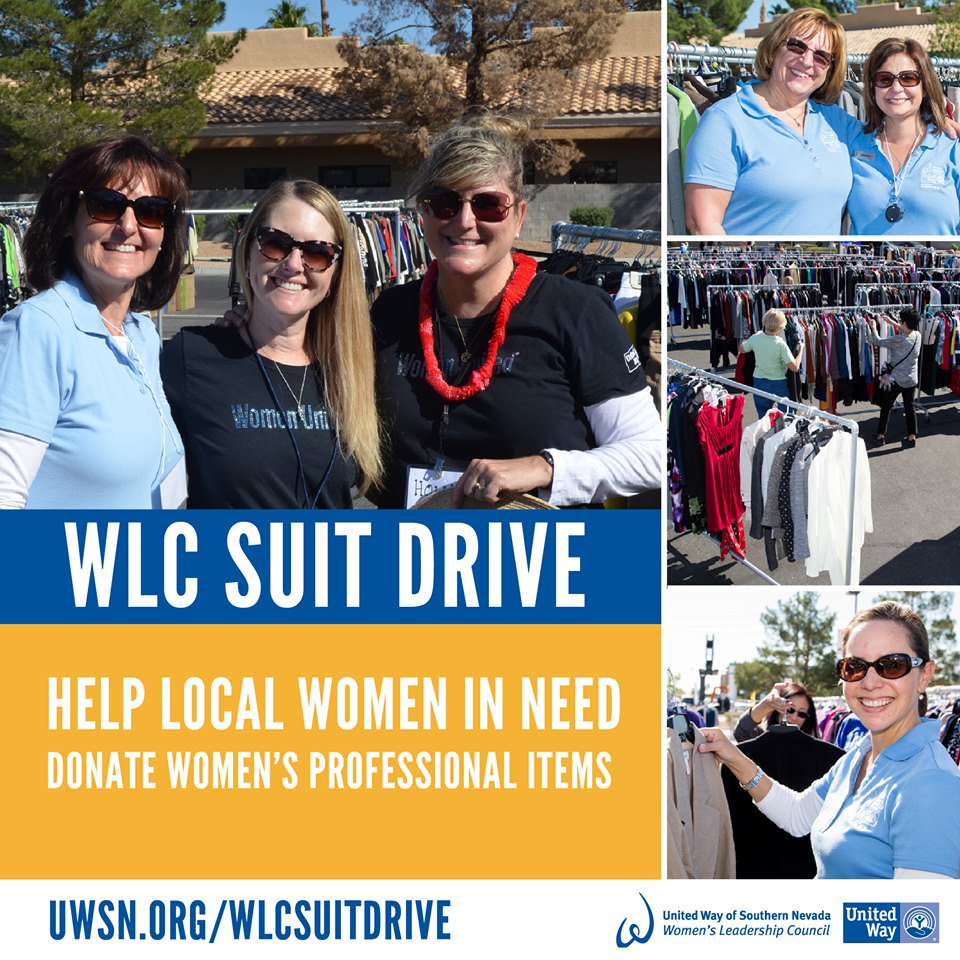Source1Events's tweet photo. We are excited to partner with @UnitedWaySN to empower women in our community through the WLC Suit Drive! Make a difference for women in need by donating professional clothing and accessories at NV Energy on November 1. #United4Vegas https://t.co/Q8mhEPx0RG