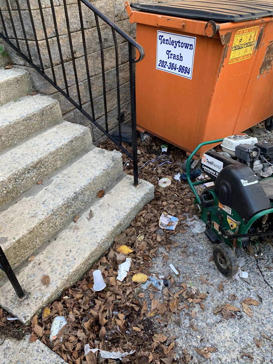 Worked out in #Tenleytown DC today. Just cleaned up around the dumpsters... easy!