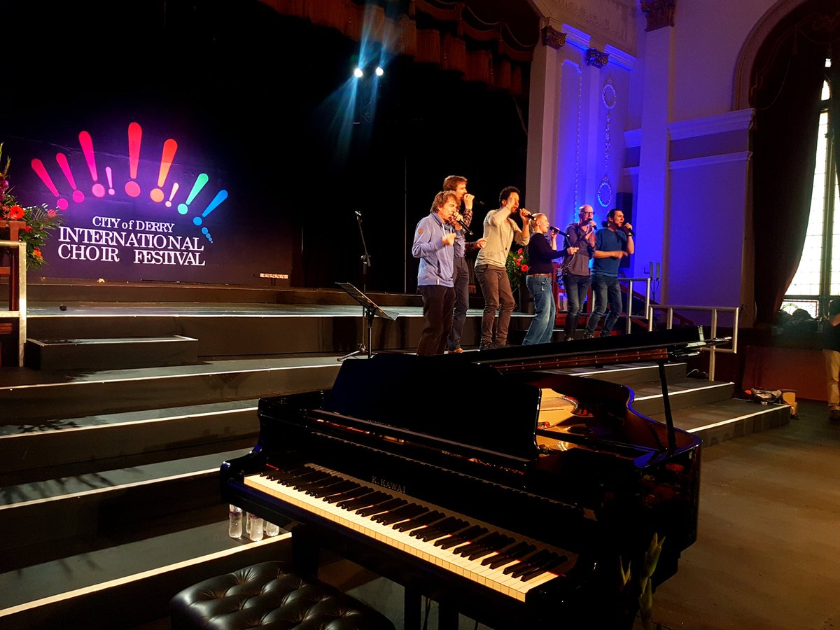 derrychoirfest's tweet photo. Our guest artists SLIXS have just finished their sound check and after today's BIG SING workshop we can promise that they are going have you on your feet!
Tonight we have @SLIXSmusic in beautiful setting of St Columb's Hall at 7.30pm.
#derrychoir #SLIXS #Lovechoral #guestartist https://t.co/1vcLjAuRLI