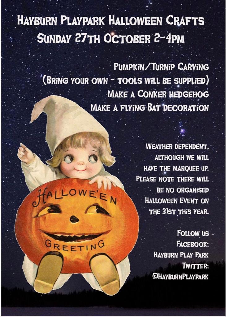 Get ready for guisin! Halloween crafts this Sun 27 Oct 2-4pm. Join us for spooky fun. Bring a pumpkin 👻🎃💀🎃😱 @HayburnCrescent @GlasgowWEToday @HyndlandPS @HyndlandC @partickhill