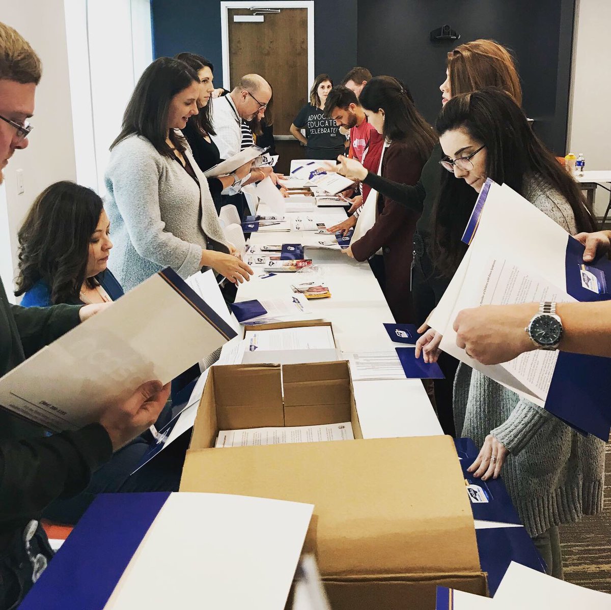 SyneosJobs's tweet photo. Talent Acquisition in Morrisville was lucky to have @ncdsalliance share an info session all about Down syndrome. Then, we got busy assembling medical outreach packets for parents who just received their child’s diagnosis. #downsyndromeawarenessmonth #downsyndrome #myworkmatters https://t.co/301C06wQUZ