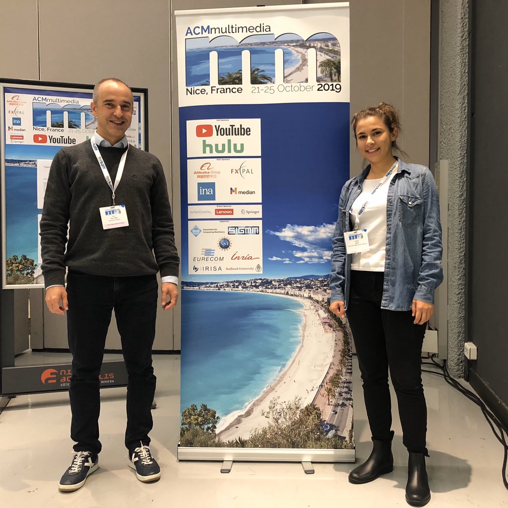 Xavier Giro and Amanda Duarte in ACM Multimedia 2019.