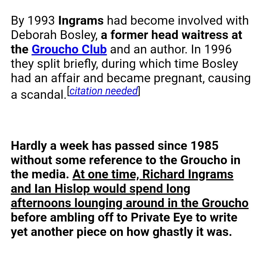 Both Richard Ingrams and Ian Hislop spent an inordinate amount of time at the Groucho Club, a place associated with many paedophiles, even at one point hosting indecent material involving young children.  https://cathyfox.wordpress.com/2014/07/29/groucho-club-and-child-sexual-abuse/ https://www.independent.co.uk/news/media/inside-story-the-groucho-club-20-years-of-schmoozing-and-boozing-490610.html