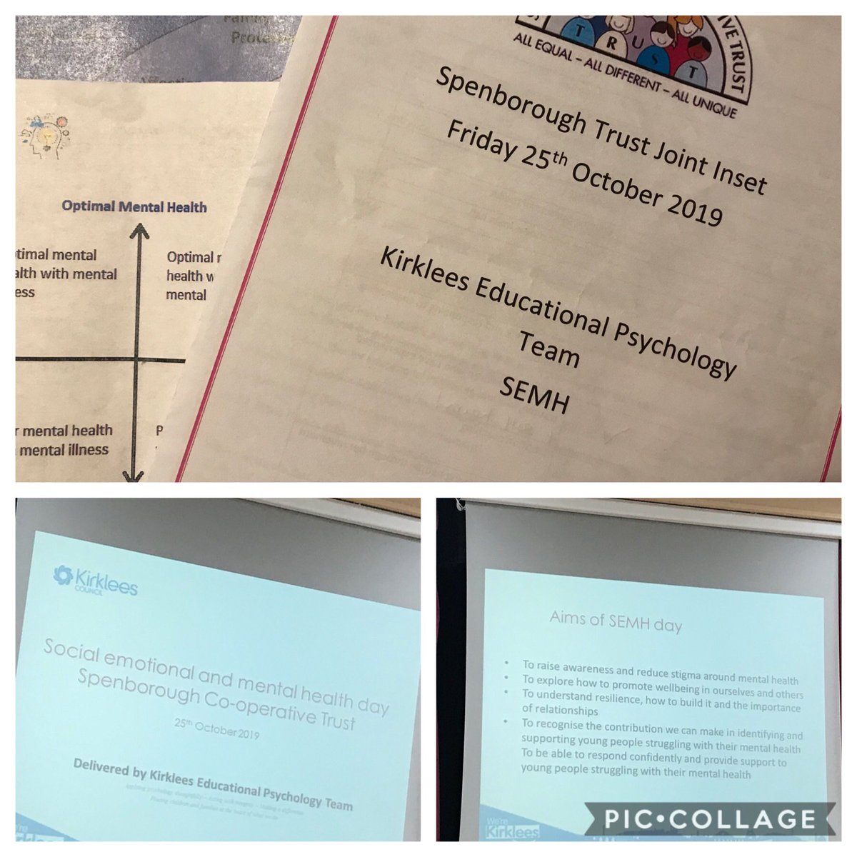 An informative INSET day for Trust schools - raising awareness of mental health and strategies we can use in schools to support young people struggling.  Thank you <a href="/KirkleesCouncil/">Kirklees Council</a> Ed Psych team for such a thought provoking day #MentalHealthAwareness