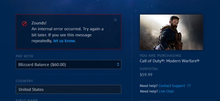 Blizzard support live chat