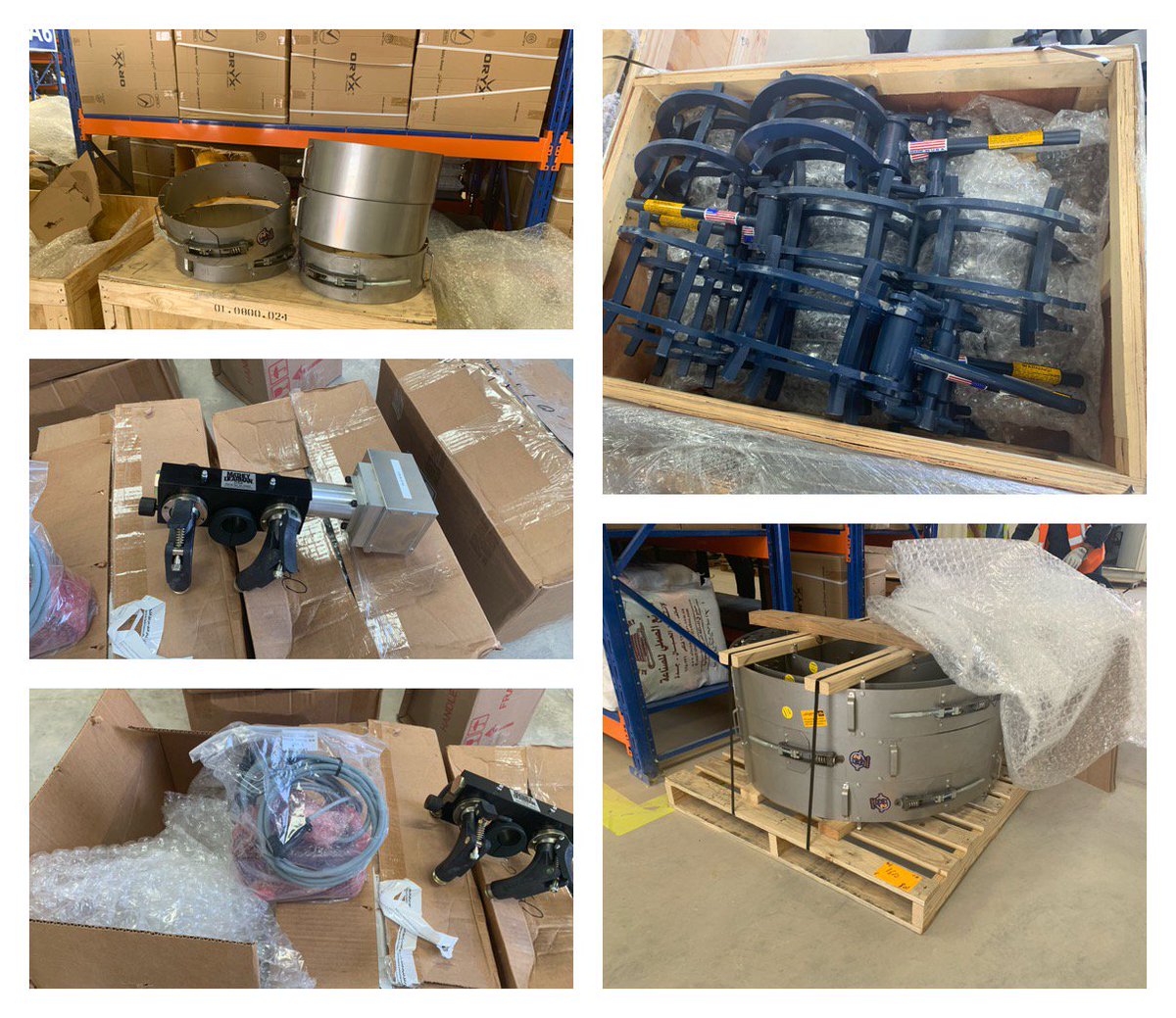 StabilityWorld's tweet photo. Delivery of #Mathey_Dearman #USA #External_Clamps, #pipe_Cutting_and_Beveling_Machine + #Bands for pipe sizes from 8 to 42 inchs to our customer #Aramco_Contractors #Pipe_welding #Pipeline_Welding #Pipeline_projects #PIPELINE #Aramco #أرامكو #حرض #Hardth https://t.co/pY0BF26gGf