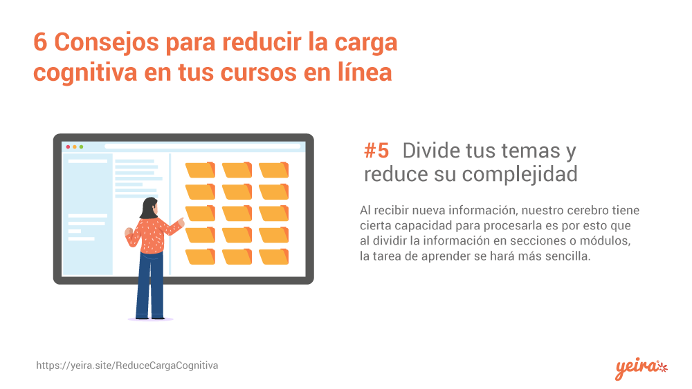 yeiraelearning's tweet photo. Este es nuestro consejo número 5 para reducir la carga cognitiva de tus usuarios dentro de tu curso #elearning Si quieres conocer los otros 5 consejos, visita nuestro #YeiraBlog https://t.co/U9VgzBO8vs
#CursosEnLínea #elearning #Edtech https://t.co/wWIYu723Qf