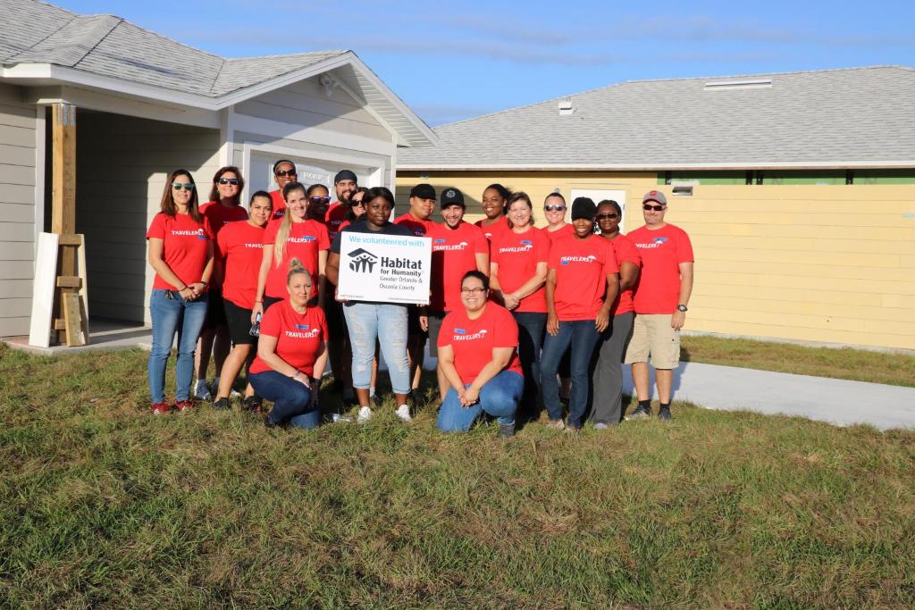 Team members from our #Florida-based claim center stepped out of the office to “help build strength, stability and self-reliance” alongside our friends at <a href="/Habitat_org/">Habitat for Humanity</a>. This is what #community is all about.