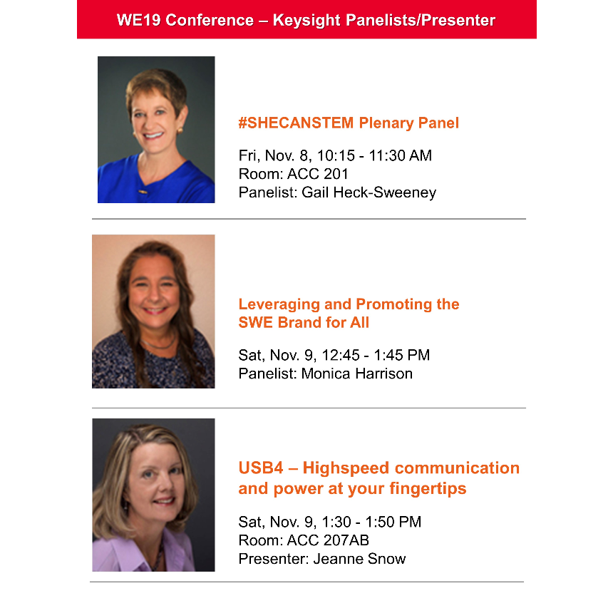 Keysightcareers's tweet photo. Diversity makes us #KeysightStrong. At #WE19, Keysight women leaders contribute to the event by sharing their insights and expertise through panel discussions and presentations. For the full list, click: https://t.co/Uz6oYzrk7M https://t.co/KToqtfcoK5