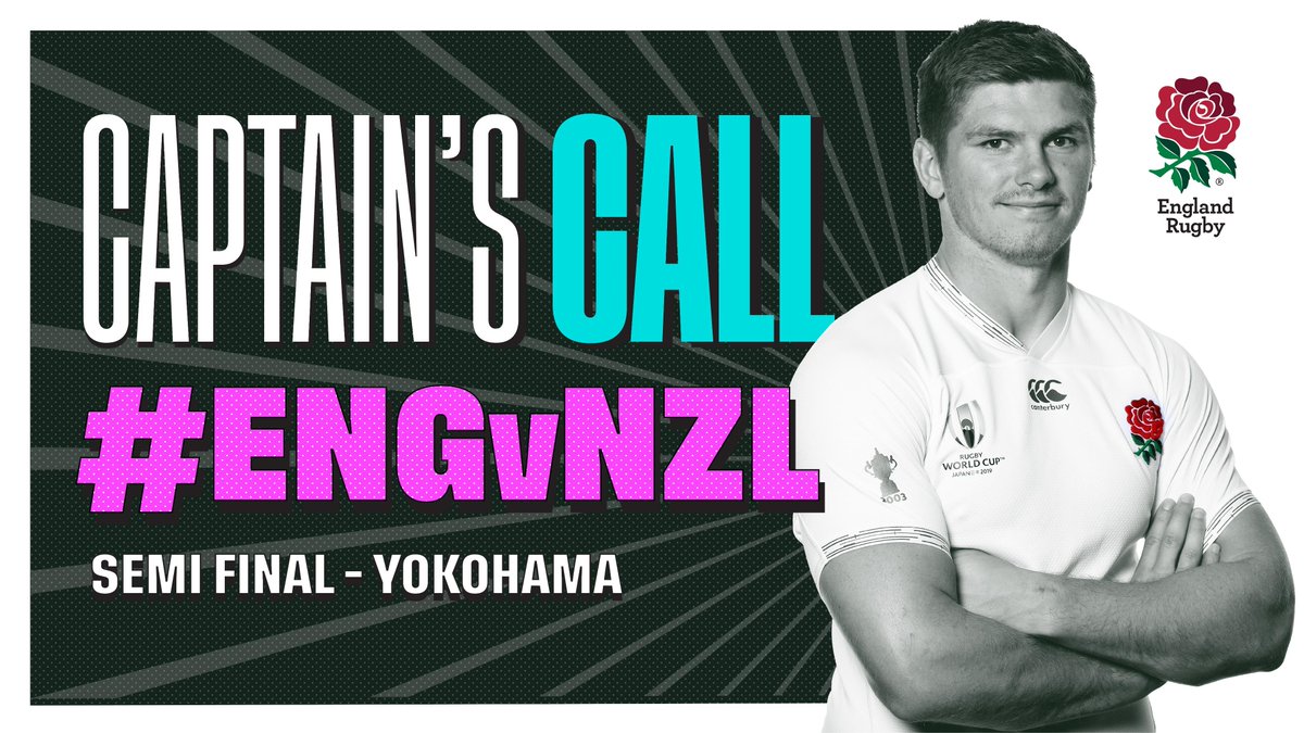 EnglandRugby's tweet photo. “These are the games that you want to be involved in."

Captain @owen_faz looks ahead to tomorrow's @rugbyworldcup semi-final against the @AllBlacks: https://t.co/17Ek85qiYi https://t.co/tEbKx6I4Dh