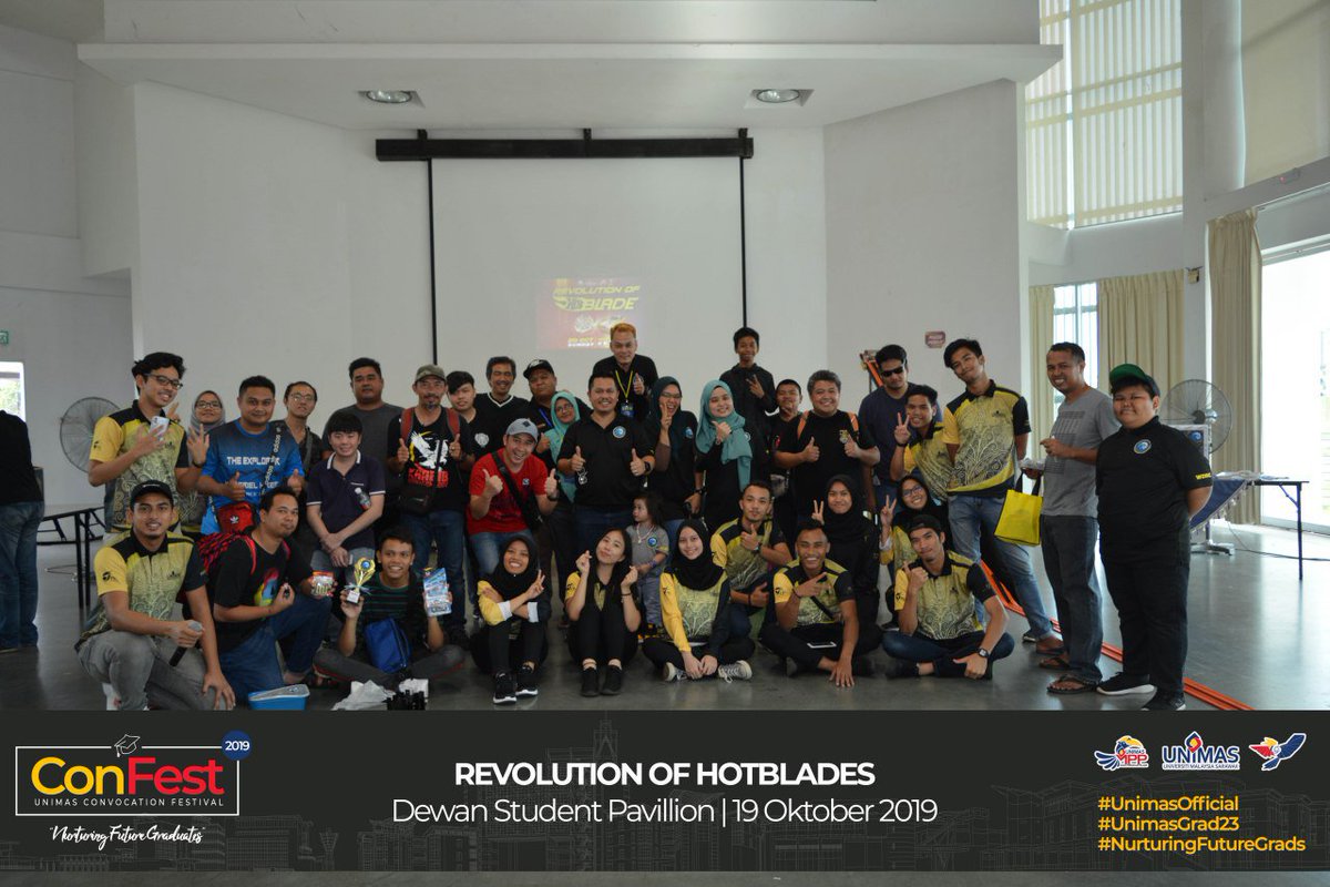 confest_2019's tweet photo. Revolution of HotBlades, Dewan Serbaguna Student Pavillion, 19 Oktober 2019. Photos by Hazira &amp; Zar.

"Nurturing Future Graduates"

#UNIMASOfficial
#UNIMASGrad23
#Confest2019
#NurturingFutureGrads https://t.co/OPoOsZa50E