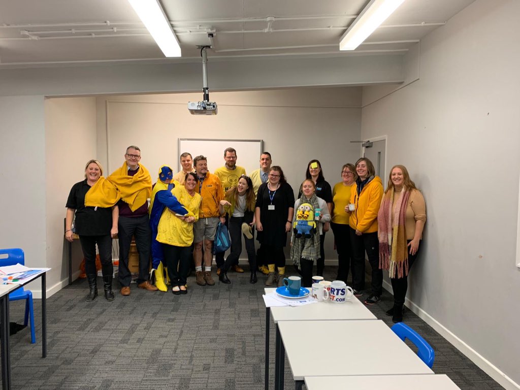 Riversides_Sch's tweet photo. Today was our mental health awareness day! Here’s our staff team looking lovely in yellow. We hope you all have a great half term and take some time out to look after yourself. #getbritaintalking #helloyellow #youngminds https://t.co/97VLj3k520