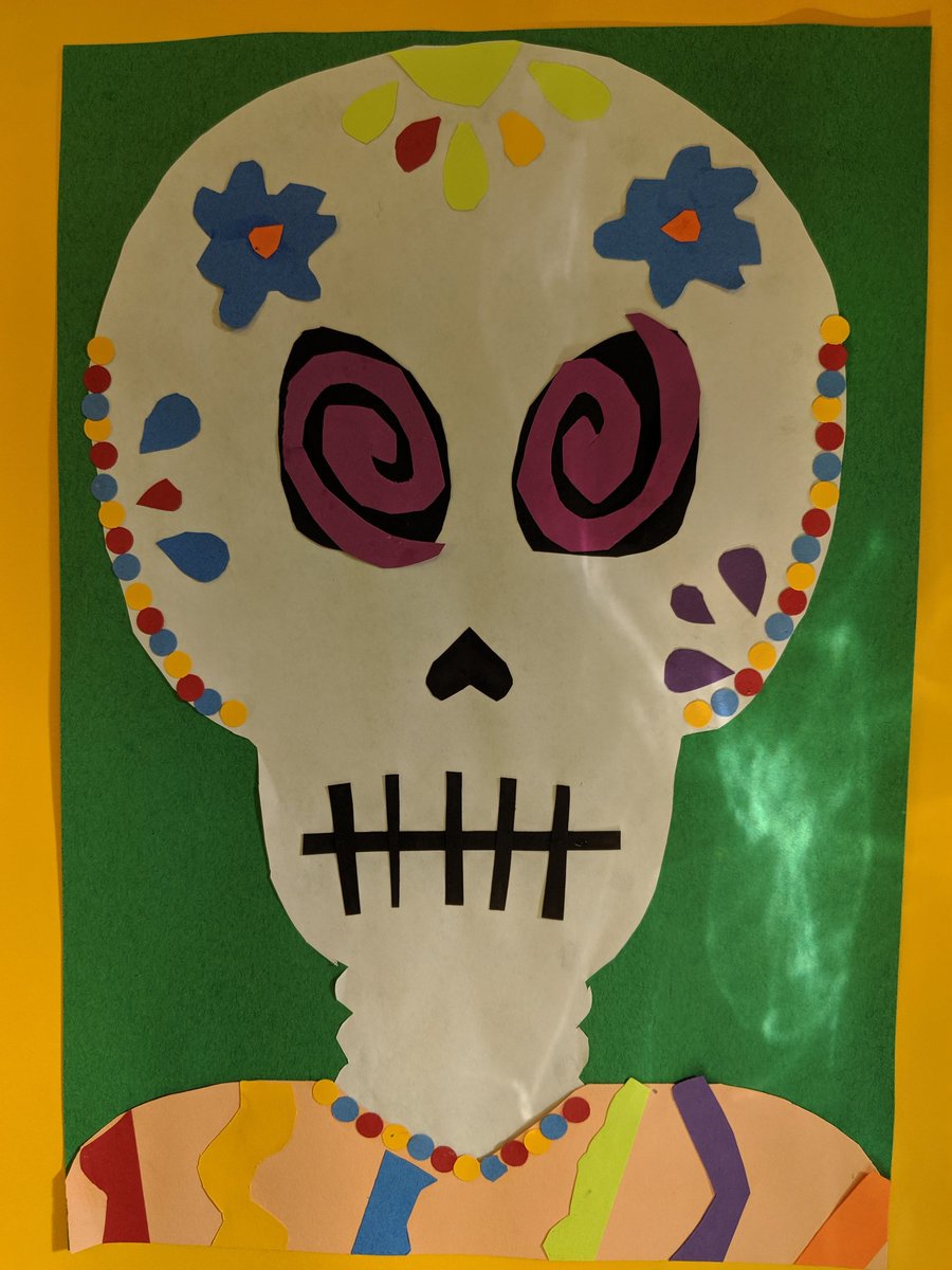Congratulations to my Stellar Student from Gr.3 Morgan's Class for her Awesome Sugar Skull Collage!!  What fabulous details!! <a href="/MrsMorganGVE/">Mrs. Morgan</a>