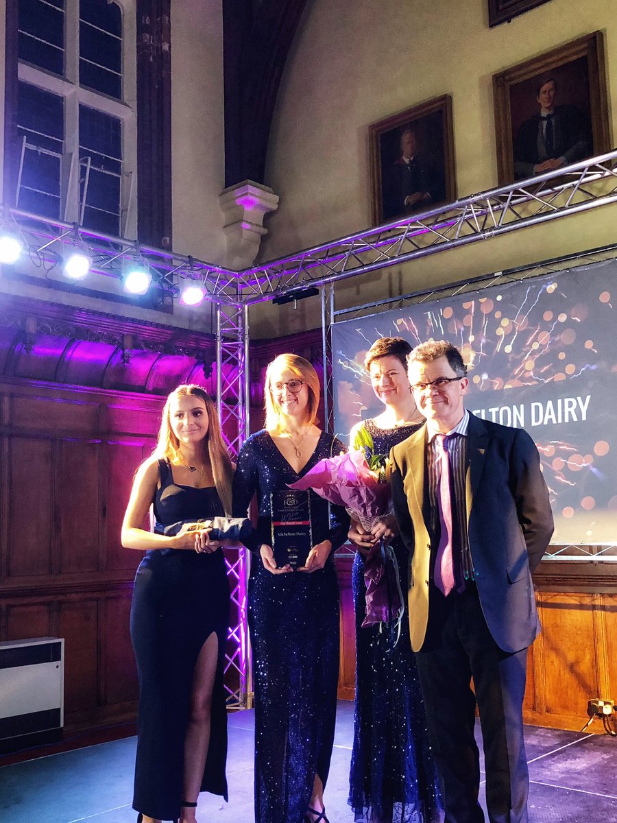 JuliByrne's tweet photo. And the winner of #fad19 food producer of the year award is ... @SticheltonDairy @WelbeckEstate ... say ‘cheese’ 😊 https://t.co/2HsAOuCdjR