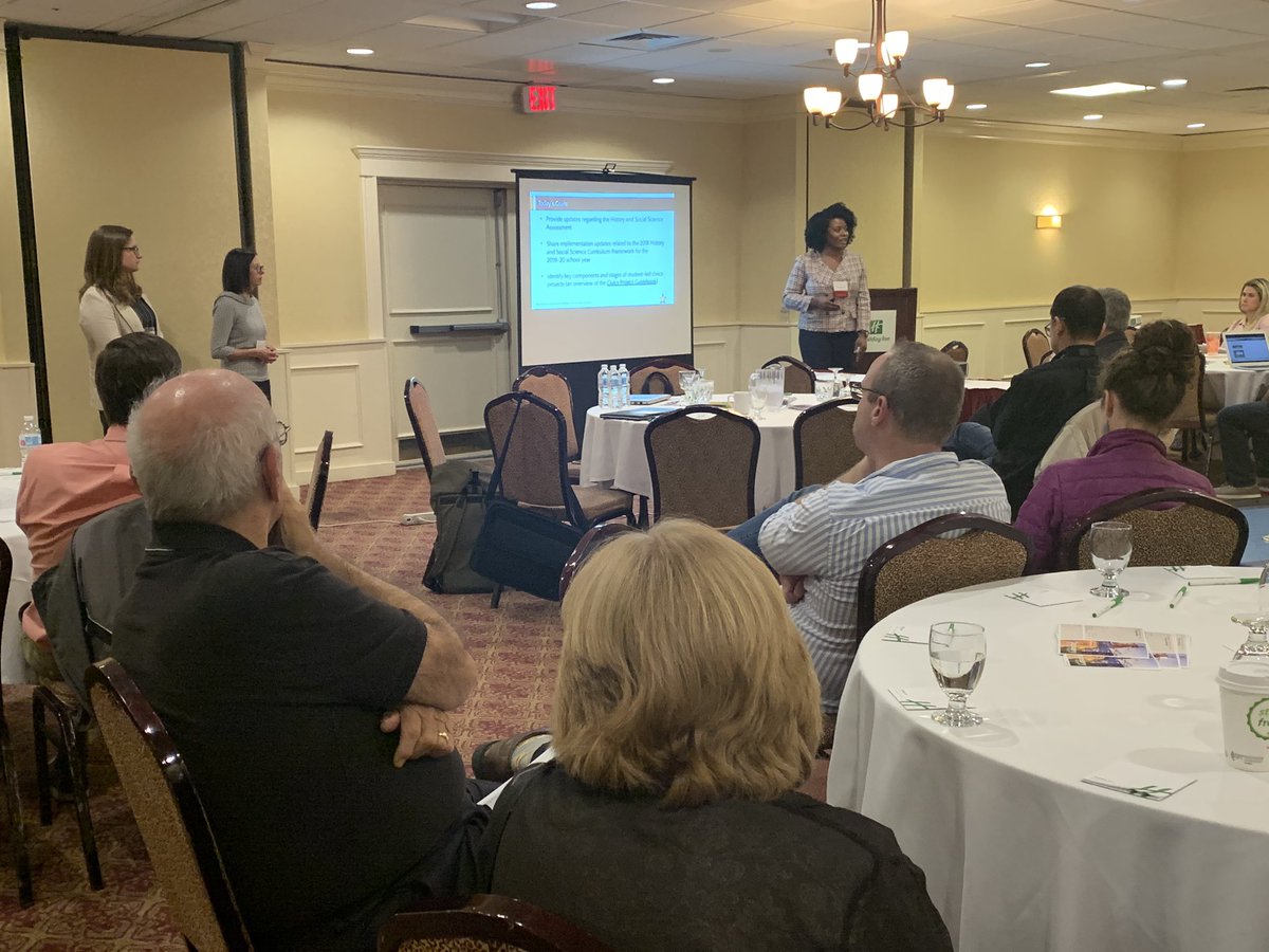 MACouncilSocSt's tweet photo. MA DESE presenting updates and latest developments of implementing new state HSS standards, assessment, and Civics Project. https://t.co/1ZaqjClRNu