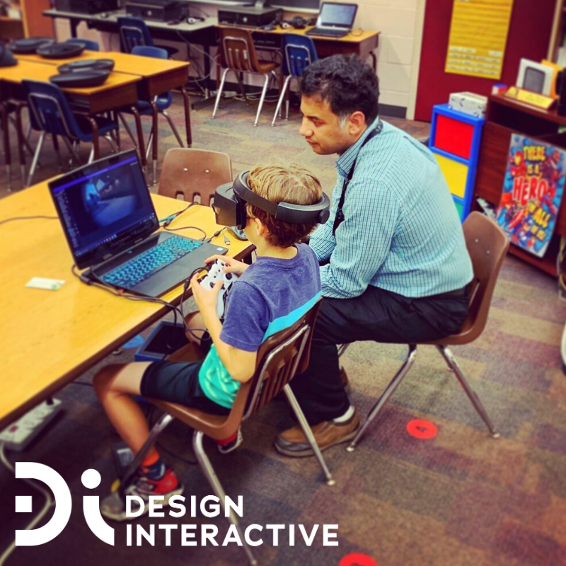 DInteract's tweet photo. Yesterday we got the amazing opportunity to expose students at Strenstrom Elementary to the world of #VR #AR and #MixedReality Check out Michael helping students create a virtual museum of 3D art they created!
#workatdi #STEAMNight #communitydays https://t.co/rcfOVBlfoR
