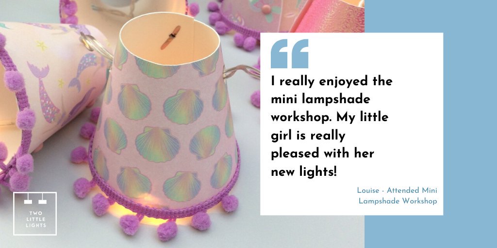 TwoLittleLights's tweet photo. Here's what Louise thought 👇 about my recent 'Mini Lampshade' workshop at @LoveMeadowhall 

You can find out more about workshops here >> https://t.co/fLmpbigLRU OR you can drop me a message 😘 that would be lovely!

#LampshadeLove #LampshadeMaker #LampshadeWorkshop https://t.co/mnqsdUQi4F