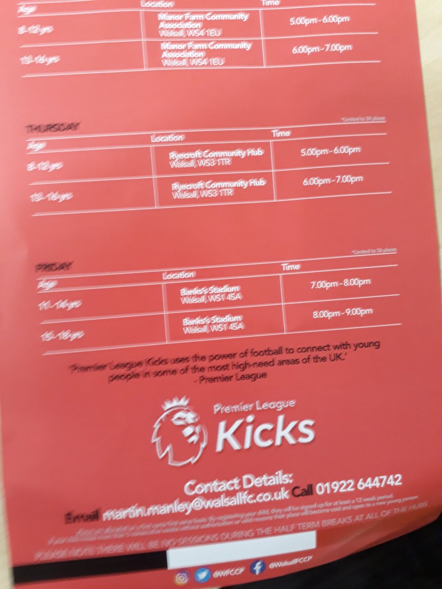 Hey guys look it's FREE please share and promote, half term is approaching let's get young people involved in a game of footie. #proudtobewalsall @jivan_sembi <a href="/YouthOfWalsall/">Youth of Walsall</a> <a href="/sallyrowe51/">Sally</a>