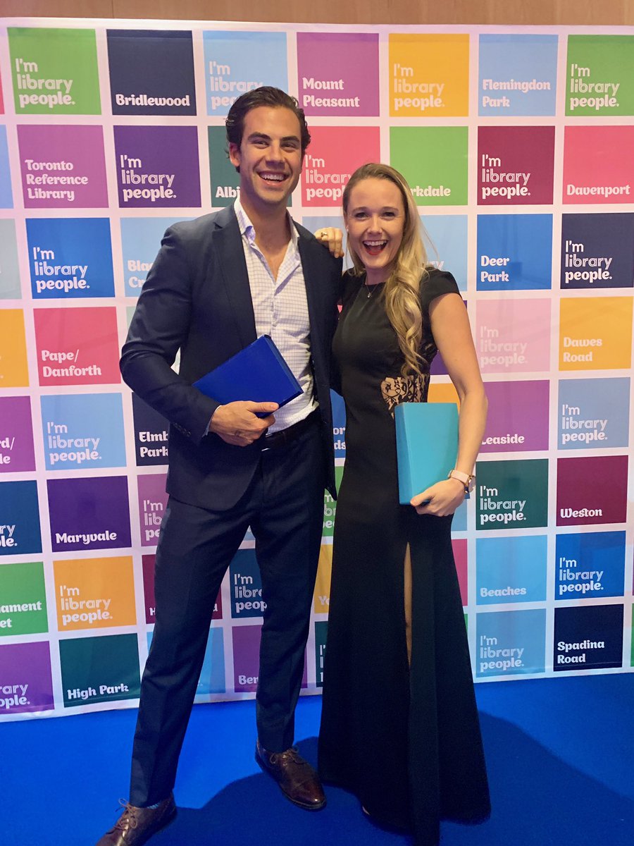 SarahWells400mh's tweet photo. This is before I realized I was holding my book upside down! Thank you to Hush Hush for the amazing #partyinthestacks , and more importantly for raising over $145,000, in order to make groundbreaking programs and technologies available across all of the Toronto’s Libraries! https://t.co/sRx3kpAgrf