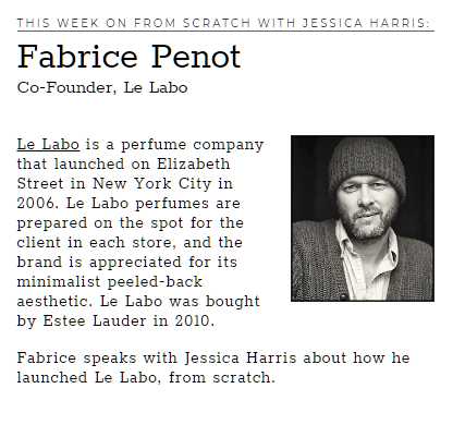 Perfumes by #LeLabo are prepared on the spot for the client in each store. Meet co-founder Fabrice Penot. bit.ly/2et9uoX