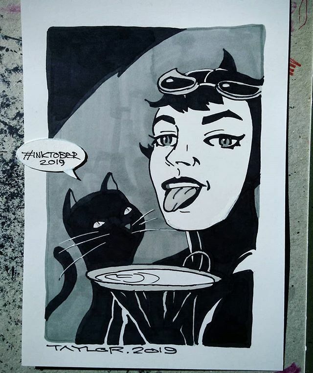It's day 25/31 of #Inktober2019. Today's prompt is #tasty, and this is #Catwoman. #nucleusinktober ift.tt/32PimZL