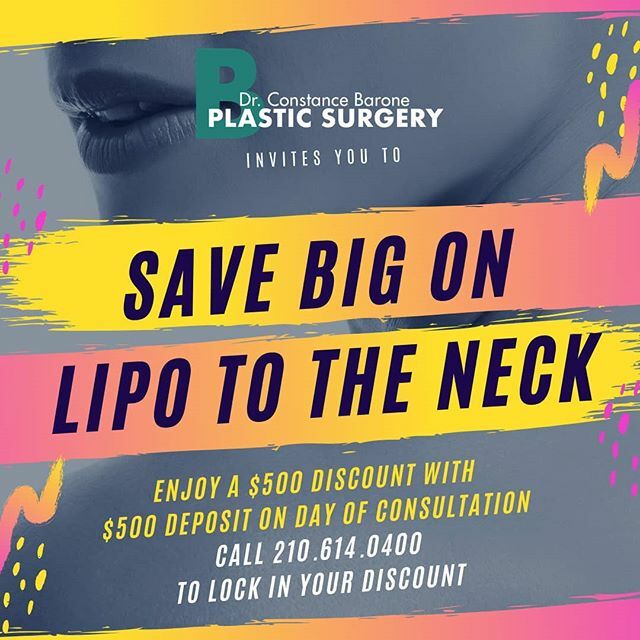 Dr. Constance Barone is proud to invite you to Save Big on Your Liposuction to the Neck. Starting at $4,000, Neck Liposuction is a minimally invasive procedure designed to eliminate the pesky excess fatty tissue that can develop under the chin and along … ift.tt/366tnb4