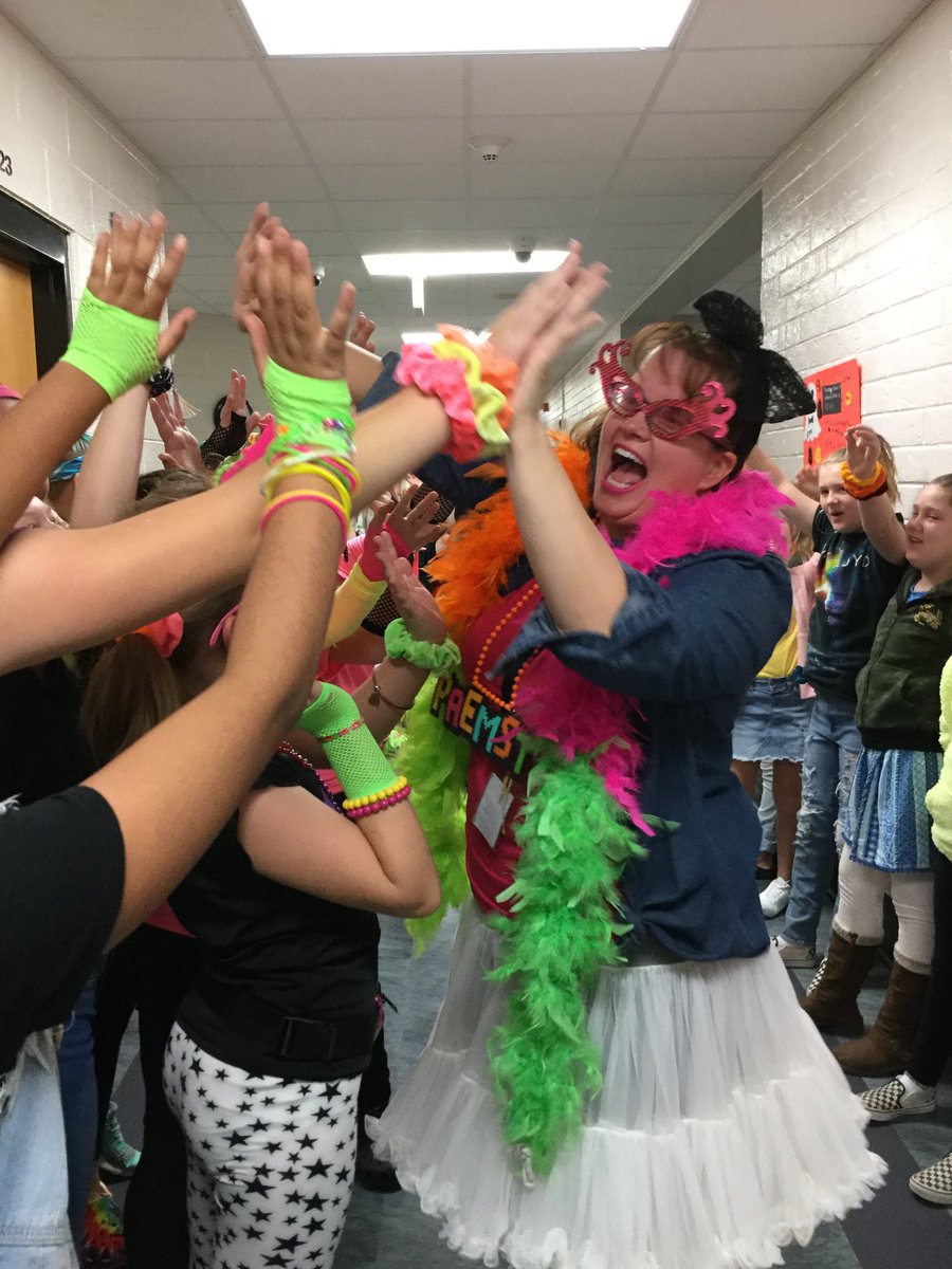midkiffja's tweet photo. So proud to help celebrate my friend, coworker and Presidential Awards for Excellence in Mathematics &amp; Science Teaching (PAEMST) awardee @Shrivethe5!  I hope you enjoyed your super awesome necklace &amp; trip down the hallway today! #toolegittoquit #dontstopbelieving  #LoveMyWVSchool https://t.co/4BQ3xiHjIo